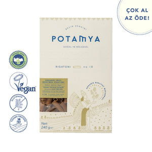 Organik Glutensiz Yeşil Mercimek Rigatoni