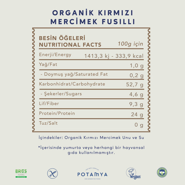 Bio Rote Linsen Fusilli