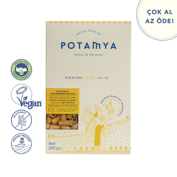 Organic Yellow Lentil Rigatoni